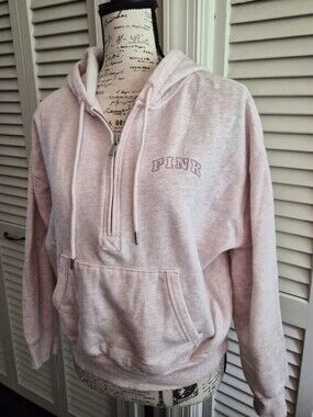 PINK Victoria's Secret Light Pink Half-Zip Hoodie